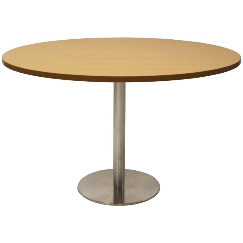 Round Flat Disc Base Table in Stainless Steel Finish 1200mm Diameter x ...
