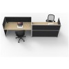 SHUSH30 Workstation - 2 Person 'S' Configuration - Oak (2)