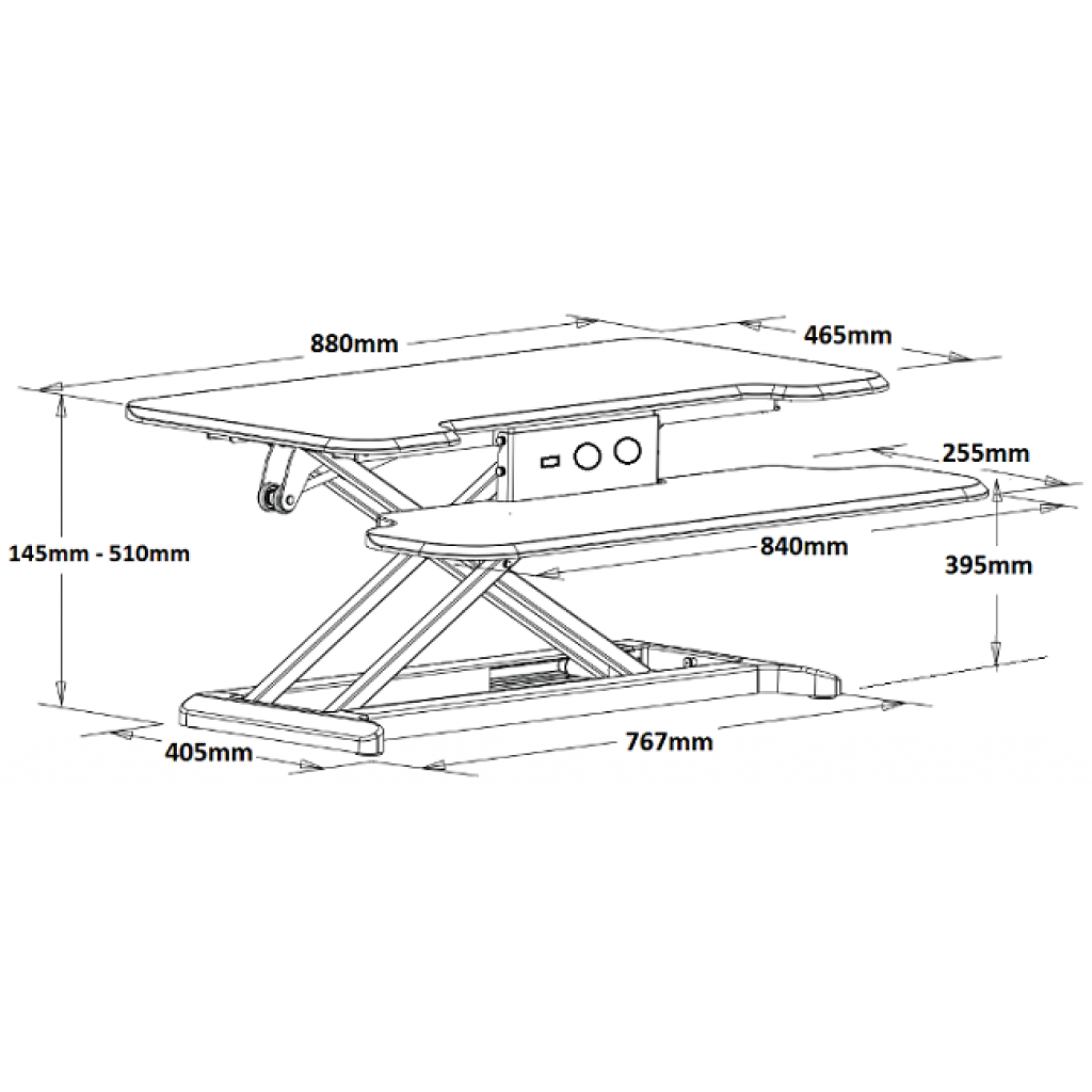 Vertilift PRO Electric Desk Riser – Q Office Furniture Orange Dubbo ...